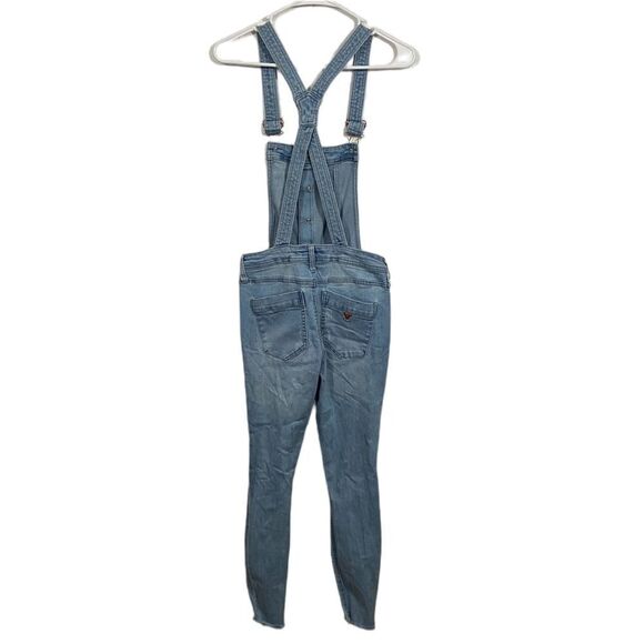 Guess Jeans Light Wash Distressed Denim Overalls - Picture 2 of 4